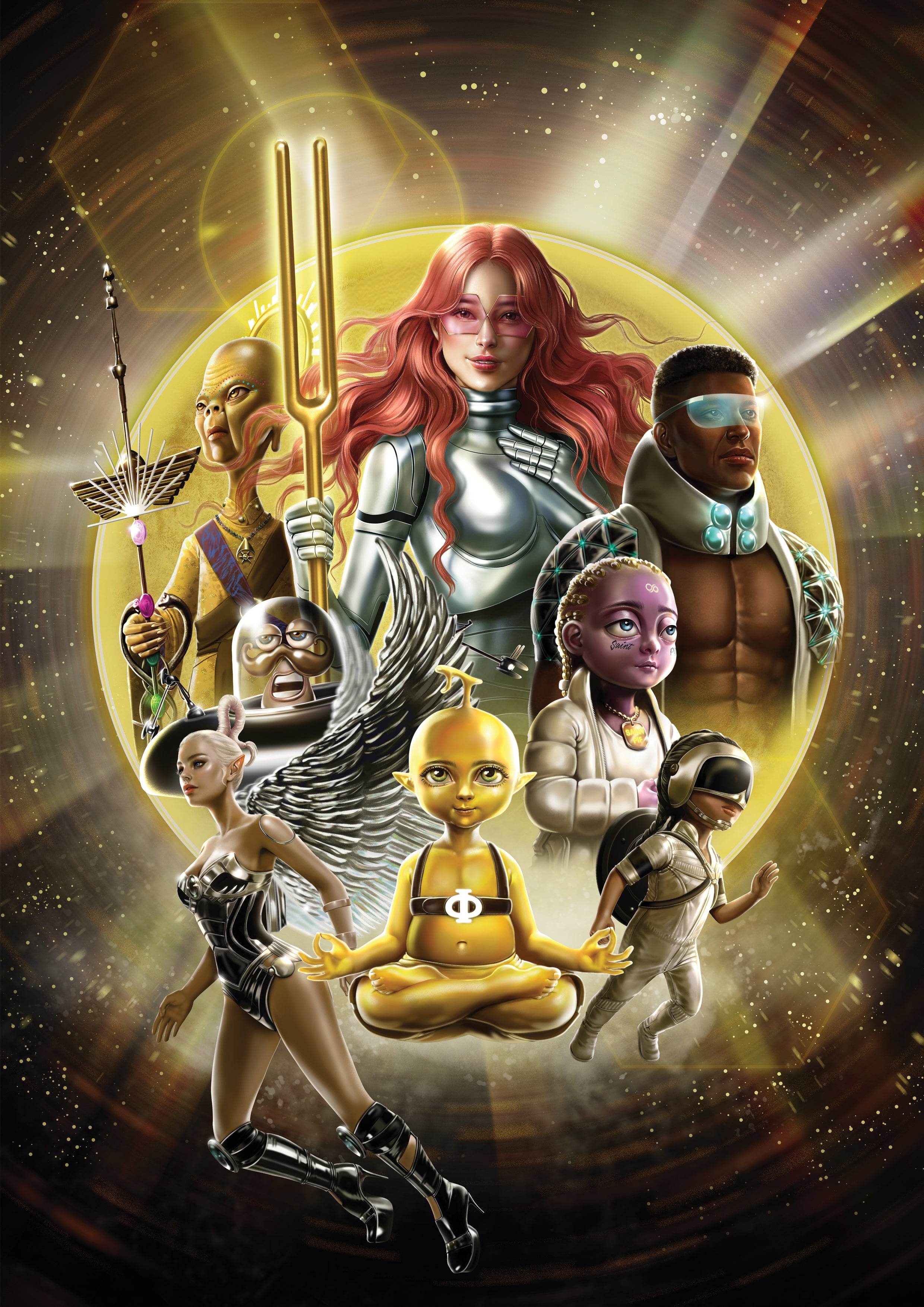 Art Print: VNCCII and Her Cosmic Friends